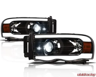 Alpha Owls LMX Series LED Projector Headlights (LED Projector Black housing w/ LumenX Light Bar) Dodge Ram 1500 | 2500 | 3500 2002-2005 - 8707470