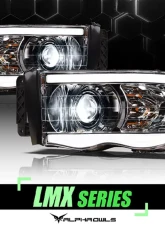 Alpha Owls LMX Series LED Projector Headlights (LED Projector Chrome housing w/ LumenX Light Bar) Dodge Ram 1500 | 2500 | 3500 2002-2005                                     - 8707487 - Image 4
