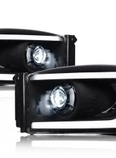 Alpha Owls LMX Series LED Projector Headlights (LED Projector Black housing w/ LumenX Light Bar) Dodge Ram 1500 | 2500 | 3500 2006-2008                                     - 8707517 - Image 2
