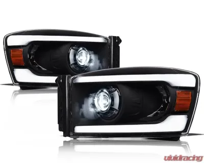 Alpha Owls LMX Series LED Projector Headlights (LED Projector Black housing w/ LumenX Light Bar) Dodge Ram 1500 | 2500 | 3500 2006-2008 - 8707517
