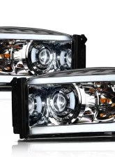 Alpha Owls LMX Series LED Projector Headlights (LED Projector Chrome housing w/ LumenX Light Bar) Dodge Ram 1500 | 2500 | 3500  2006-2008                                     - 8707524 - Image 2