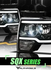 Alpha Owls SQX Series LED Projector Headlights (LED Projector Black housing w/ Sequential Signal/LumenX Light Bar) Ford F-150 2009-2014                                     - 8707548 - Image 4