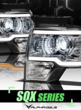 Alpha Owls SQX Series LED Projector Headlights (LED Projector Chrome housing w/ Sequential Signal/LumenX Light Bar) Ford F-150 2009-2014                                     - 8707555 - Image 4