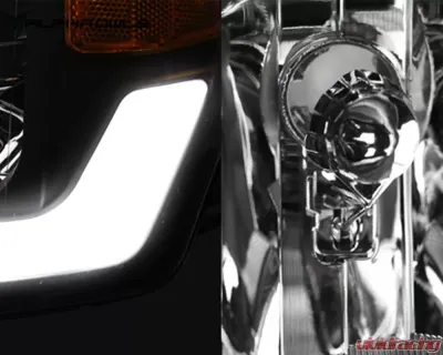 Alpha Owls SQ Series Headlights (Crystal Headlights Chrome housing w/ Sequential Signal/LumenX Light Bar) Ford F-150 | Lincoln Mark-LT 2004-2008 - 8707562