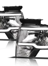 Alpha Owls LM Series Headlights (Crystal Headlights Chrome housing w/ LumenX Light Bar) Ford F-150 2009-2014                                     - 8707586 - Image 2