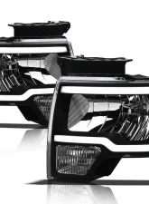 Alpha Owls LM Series Headlights (Crystal Headlights Black housing w/ LumenX Light Bar) Ford F-150 2009-2014                                     - 8707593 - Image 2