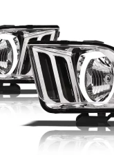 Alpha Owls LM Series Headlights (Crystal Headlights Chrome housing w/ LumenX Halo) Ford Mustang 2005-2009                                     - 8707609 - Image 2