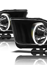 Alpha Owls LM Series Headlights (Crystal Headlights Black housing w/ LumenX Halo) Ford Mustang 2005-2009                                     - 8707616 - Image 2
