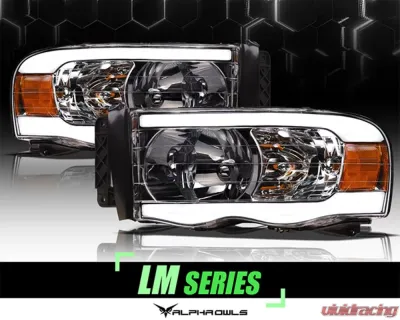 Alpha Owls LM Series Headlights (Crystal Headlights Chrome housing w/ LumenX Light Bar) Dodge Ram 1500 | 2500 | 3500 2002-2005 - 8707623