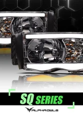 Alpha Owls SQ Series Headlights (Crystal Headlights Chrome housing w/ Sequential Signal/LumenX Light Bar) Dodge Ram 1500 | 2500 | 3500 2002-2005                                     - 8707647 - Image 4