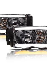 Alpha Owls SQ Series Headlights (Crystal Headlights Chrome housing w/ Sequential Signal/LumenX Light Bar) Dodge Ram 1500 | 2500 | 3500 2002-2005                                     - 8707647 - Image 2