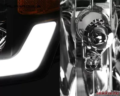 Alpha Owls SQ Series Headlights (Crystal Headlights Chrome housing w/ Sequential Signal/LumenX Light Bar) Dodge Ram 1500 | 2500 | 3500 2002-2005 - 8707647