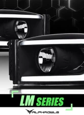 Alpha Owls LM Series Headlights (Crystal Headlights Black housing w/ LumenX Light Bar) Dodge Ram 1500 | 2500 | 3500 2006-2009                                     - 8707678 - Image 4