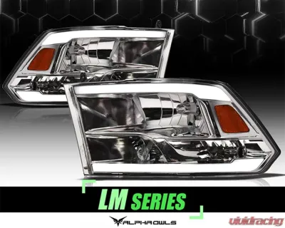 Alpha Owls LM Series Headlights (Crystal Headlights Chrome housing w/ LumenX Light Bar) Dodge Ram 1500 | Ram 2009-2022 - 8707685