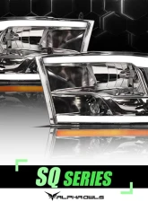 Alpha Owls SQ Series Headlights (Crystal Headlights Chrome housing w/ Sequential Signal/LumenX Light Bar) Dodge Ram 1500 | Ram 2009-2022                                     - 8707708 - Image 4