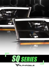 Alpha Owls SQ Series Headlights (Crystal Headlights Black housing w/ Sequential Signal/LumenX Light Bar) Dodge Ram 1500 | Ram 2009-2022                                     - 8707715 - Image 4