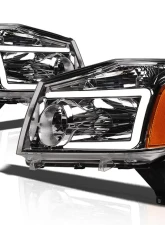 Alpha Owls LM Series Headlights (Crystal Headlights Chrome housing w/ LumenX Light Bar) Nissan Titan 2004-2015                                     - 8707722 - Image 2