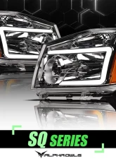 Alpha Owls SQ Series Headlights (Crystal Headlights Chrome housing w/ Sequential Signal/LumenX Light Bar) Nissan Titan 2004-2015                                     - 8707746 - Image 4