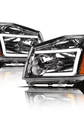 Alpha Owls SQ Series Headlights (Crystal Headlights Chrome housing w/ Sequential Signal/LumenX Light Bar) Nissan Titan 2004-2015                                     - 8707746 - Image 2