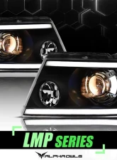 Alpha Owls LMP Series Projector Headlights (Halogen Projector Black housing w/ LumenX Light Bar) Ford F-150 | Lincoln Mark-LT 2004-2008                                     - 8708040 - Image 4