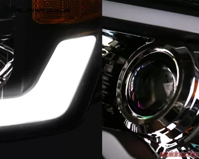 Alpha Owls LMP Series Projector Headlights (Halogen Projector Black housing w/ LumenX Light Bar) Ford F-150 | Lincoln Mark-LT 2004-2008 - 8708040