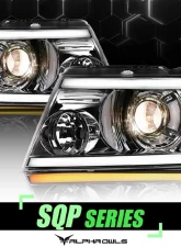 Alpha Owls SQP Series Projector Headlights (Halogen Projector Chrome housing w/ Sequential Signal/LumenX Light Bar) Ford F-150 | Lincoln Mark-LT 2004-2008                                     - 8708071 - Image 4