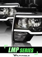 Alpha Owls LMP Series Projector Headlights (Halogen Projector Black housing w/ LumenX Light Bar) Ford F-150 2009-2014                                     - 8708088 - Image 4