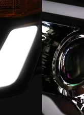 Alpha Owls LMP Series Projector Headlights (Halogen Projector Black housing w/ LumenX Light Bar) Dodge Ram 1500 | 2500 | 3500 2002-2005                                     - 8708101 - Image 3