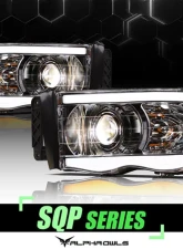 Alpha Owls SQP Series Projector Headlights (Halogen Projector Chrome housing w/ Sequential Signal/LumenX Light Bar) Dodge Ram 1500 | 2500 | 3500 2002-2005                                     - 8708132 - Image 4