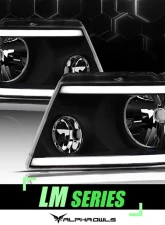 Alpha Owls LM Series Headlights (Crystal Headlights Black housing w/ LumenX Light Bar) Ford F-150 | Lincoln Mark-LT 2004-2008                                     - 8708880 - Image 4