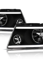 Alpha Owls LM Series Headlights (Crystal Headlights Black housing w/ LumenX Light Bar) Ford F-150 | Lincoln Mark-LT 2004-2008                                     - 8708880 - Image 2