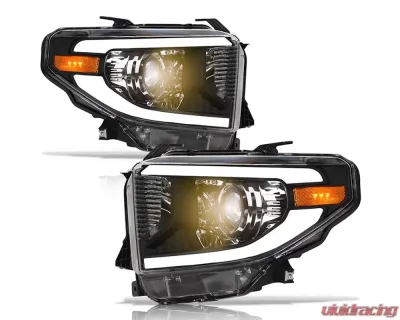 Alpha Owls LMP Series Headlights (Halogen Projector Black housing w/ LumenX Light Bar) Toyota Tundra 2014-2021 - 8709382
