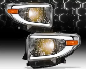 Alpha Owls LMP Series Headlights (Halogen Projector Black housing w/ LumenX Light Bar) Toyota Tundra 2014-2021 8709399