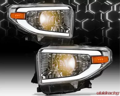 Alpha Owls LMP Series Headlights (Halogen Projector Black housing w/ LumenX Light Bar) Toyota Tundra 2014-2021 8709399 - 8709399
