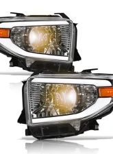 Alpha Owls LMP Series Headlights (Halogen Projector Black housing w/ LumenX Light Bar) Toyota Tundra 2014-2021 8709399                                     - 8709399 - Image 2