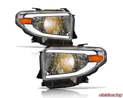 Alpha Owls LMP Series Headlights (Halogen Projector Black housing w/ LumenX Light Bar) Toyota Tundra 2014-2021 8709399 - 8709399