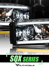Alpha Owls SQX Series LED Projector Headlights (LED Projector Chrome housing w/ Sequential Signal/LumenX Light Bar) Dodge Ram | 2500 | 3500 2006-2008                                     - 8709412 - Image 4