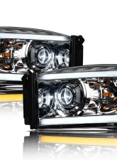 Alpha Owls SQX Series LED Projector Headlights (LED Projector Chrome housing w/ Sequential Signal/LumenX Light Bar) Dodge Ram | 2500 | 3500 2006-2008                                     - 8709412 - Image 2