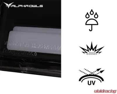 Alpha Owls LM Series Headlights (Crystal Headlights Black housing w/ LumenX Light Bar) Honda Accord 2003-2007 - 8709429