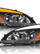 Alpha Owls SQ Series Headlights (Crystal Headlights Black housing w/ Sequential Signal/LumenX Light Bar) Honda Accord 2003-2007                                     - 8709436 - Image 2