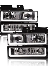 Alpha Owls LM Series Headlights (Crystal Headlights Chrome housing w/ LumenX Light Bar) Chevrolet | GMC 1994-1999                                     - 8709443 - Image 2