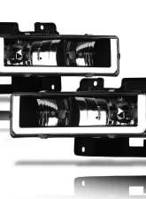 Alpha Owls LM Series Headlights (Crystal Headlights Black housing w/ LumenX Light Bar) Chevrolet | GMC 1988-1999                                     - 8709474 - Image 2