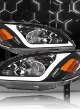Alpha Owls LM Series Headlights (Crystal Headlights Black housing w/ LumenX Light Bar) Honda Civic 2004-2005                                     - 8709481 - Image 4