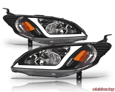 Alpha Owls LM Series Headlights (Crystal Headlights Black housing w/ LumenX Light Bar) Honda Civic 2004-2005 - 8709481