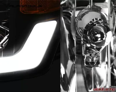 Alpha Owls LM Series Headlights (Crystal Headlights Black housing w/ LumenX Light Bar) Honda Civic 4DR 2006-2011 - 8709498
