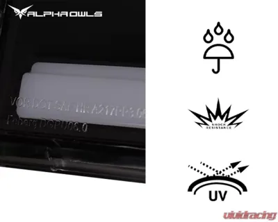 Alpha Owls LM Series Headlights (Crystal Headlights Black housing w/ LumenX Light Bar) Honda Civic 1996-1998 - 8709504