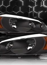 Alpha Owls LM Series Headlights (Crystal Headlights Black housing w/ LumenX Light Bar) Chevrolet Impala | Impala Limited | Monte Carlo 2006-2016                                     - 8709559 - Image 4