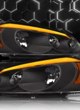 Alpha Owls SQ Series Headlights (Crystal Headlights Black housing w/ Sequential Signal/LumenX Light Bar) Chevrolet Impala | Impala Limited | Monte Carlo 2006-2016                                     - 8709573 - Image 4
