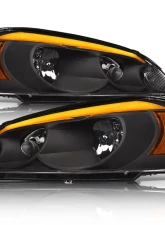 Alpha Owls SQ Series Headlights (Crystal Headlights Black housing w/ Sequential Signal/LumenX Light Bar) Chevrolet Impala | Impala Limited | Monte Carlo 2006-2016                                     - 8709573 - Image 2