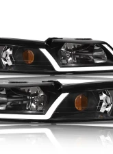 Alpha Owls LM Series Headlights (Crystal Headlights Black housing w/ LumenX Light Bar) Ford Mustang 1999-2004                                     - 8709597 - Image 2